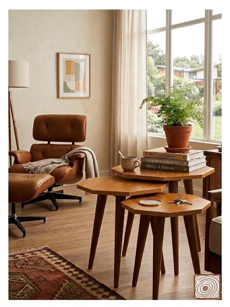 Hexagonal side table set