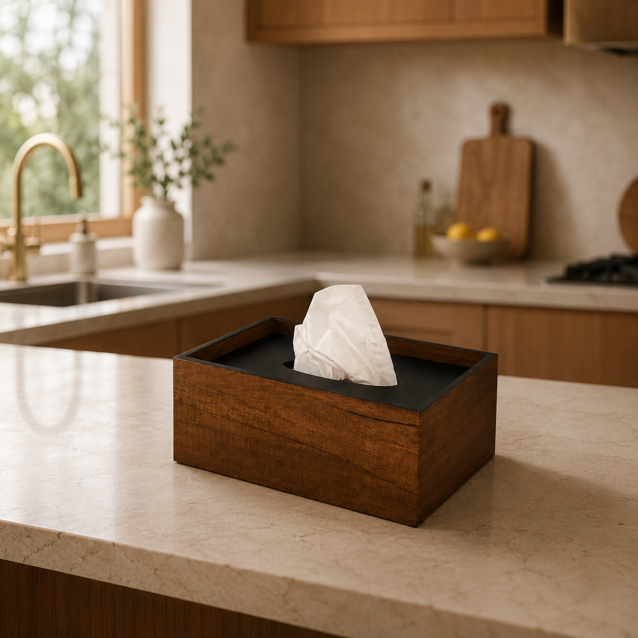 Wooden Tissue Box