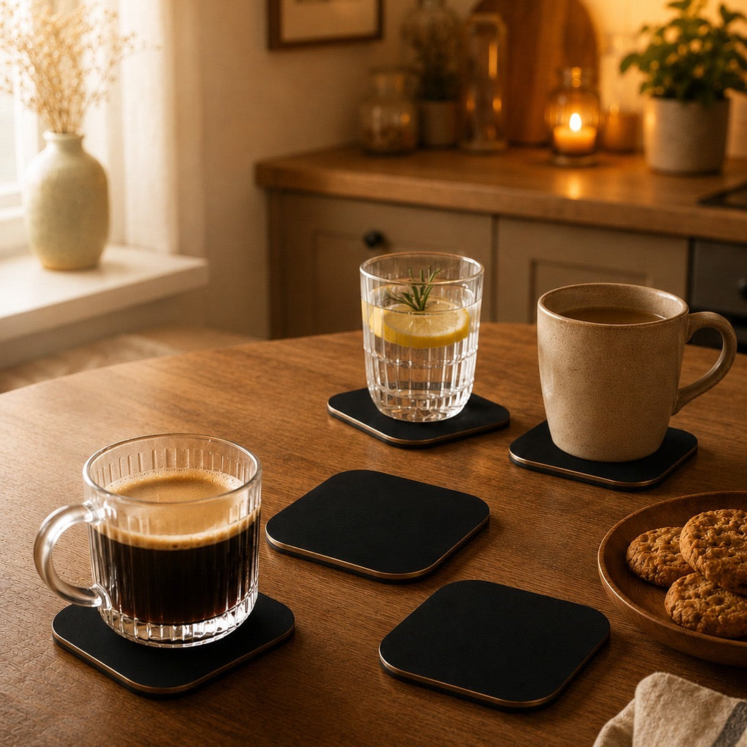 Black coasters