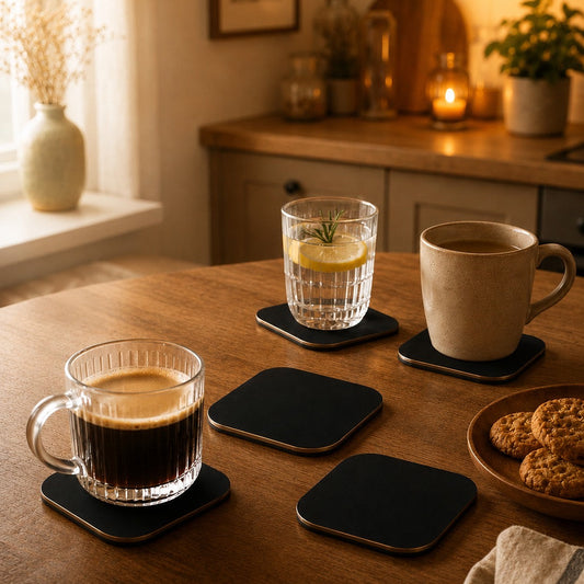 Black coasters