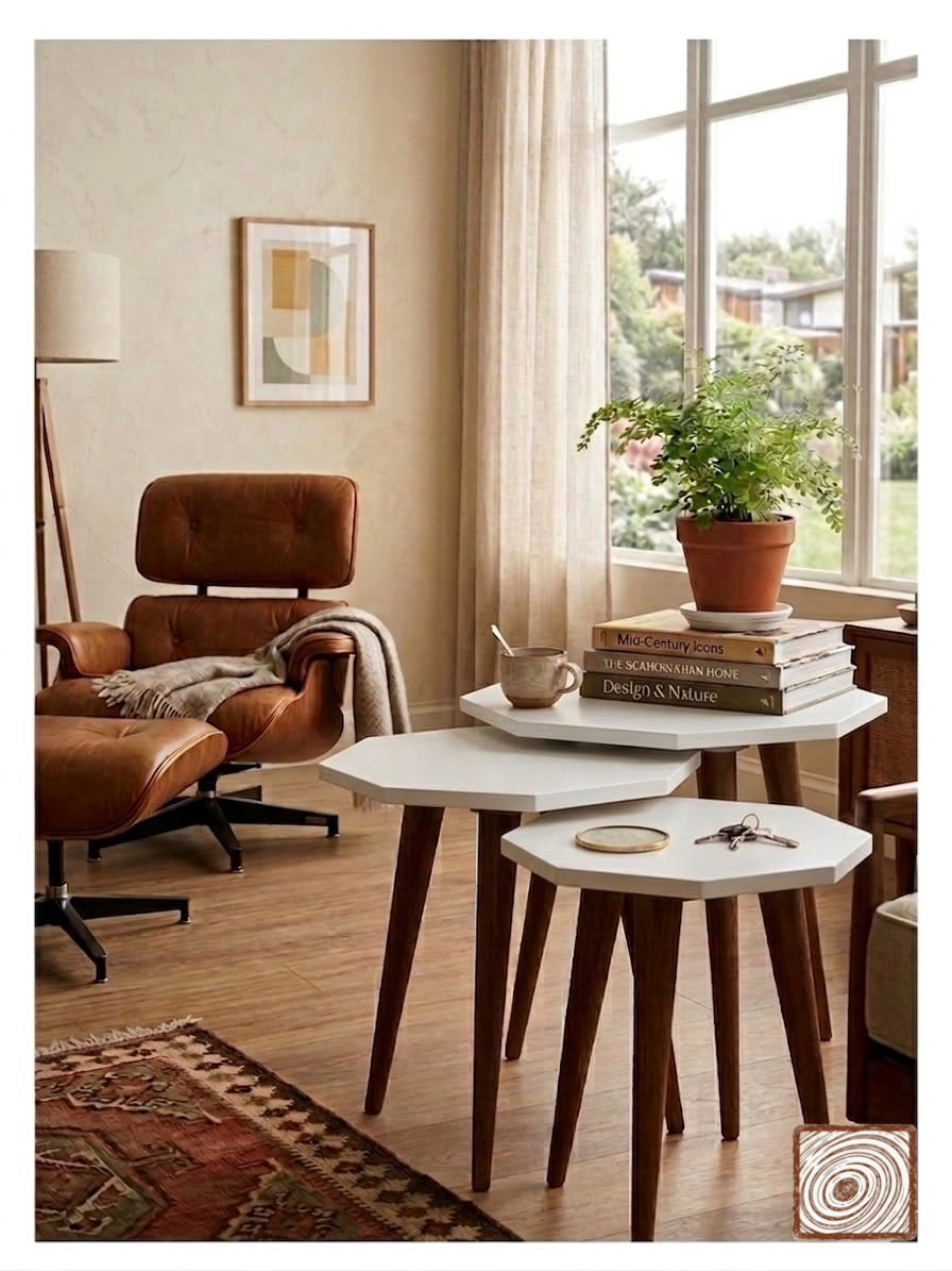 Hexagonal side table set