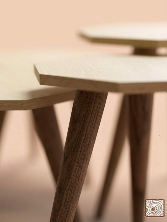 Hexagonal side table set